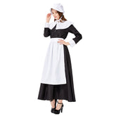 Women's Halloween Cosplay Costume French Apron Maid Fancy Dress Manor Maid Uniform - INSWEAR